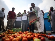 مزارعون غزيون يحتجون على شروط الاحتلال لتصدير محاصيلهم