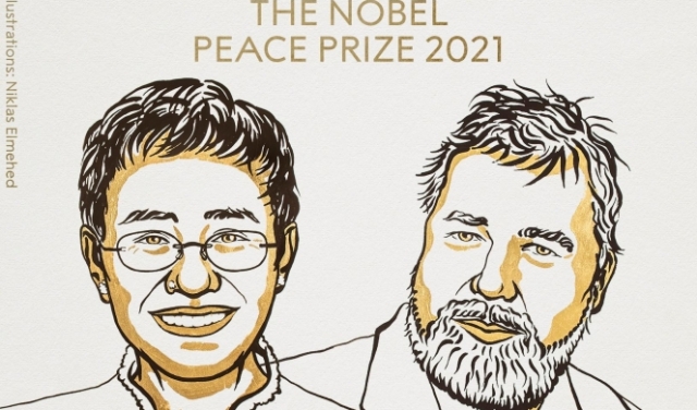 نوبل للسلام للصحافييْن الفيليبينية ماريا ريسا والروسي دميتري موراتوف