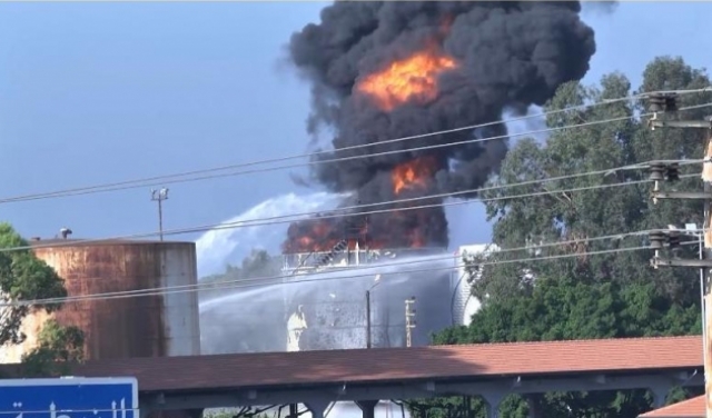 انفجار هائل في خزان وقود بجنوب لبنان