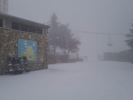 عاصفة "كرمل" في جبل الشيخ: تراكم الثلوج وأجواء شديدة البرودة
