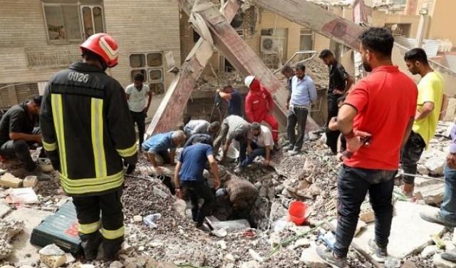 انهيار المبنى التجاري في إيران: ارتفاع حصيلة القتلى إلى 24