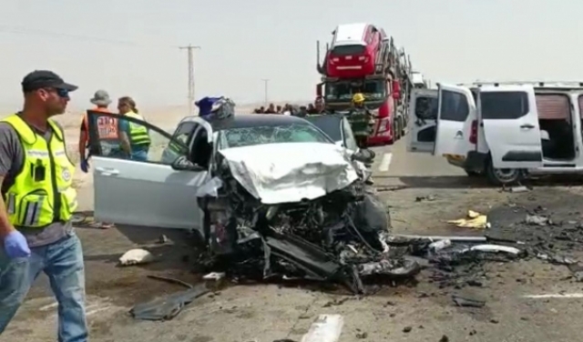 حادث طرق جنوبي البلاد: مصرع 4 أشخاص بينهم أفراد عائلة من القدس