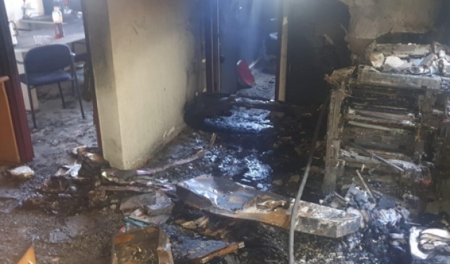 أضرار جسيمة إثر حريق في مدرسة برهط