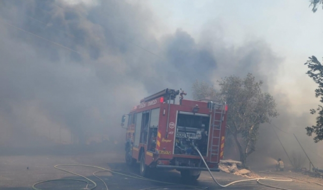إخلاء زائرين من كنيسة الطابغة إثر حريق هائل في منطقة طبرية