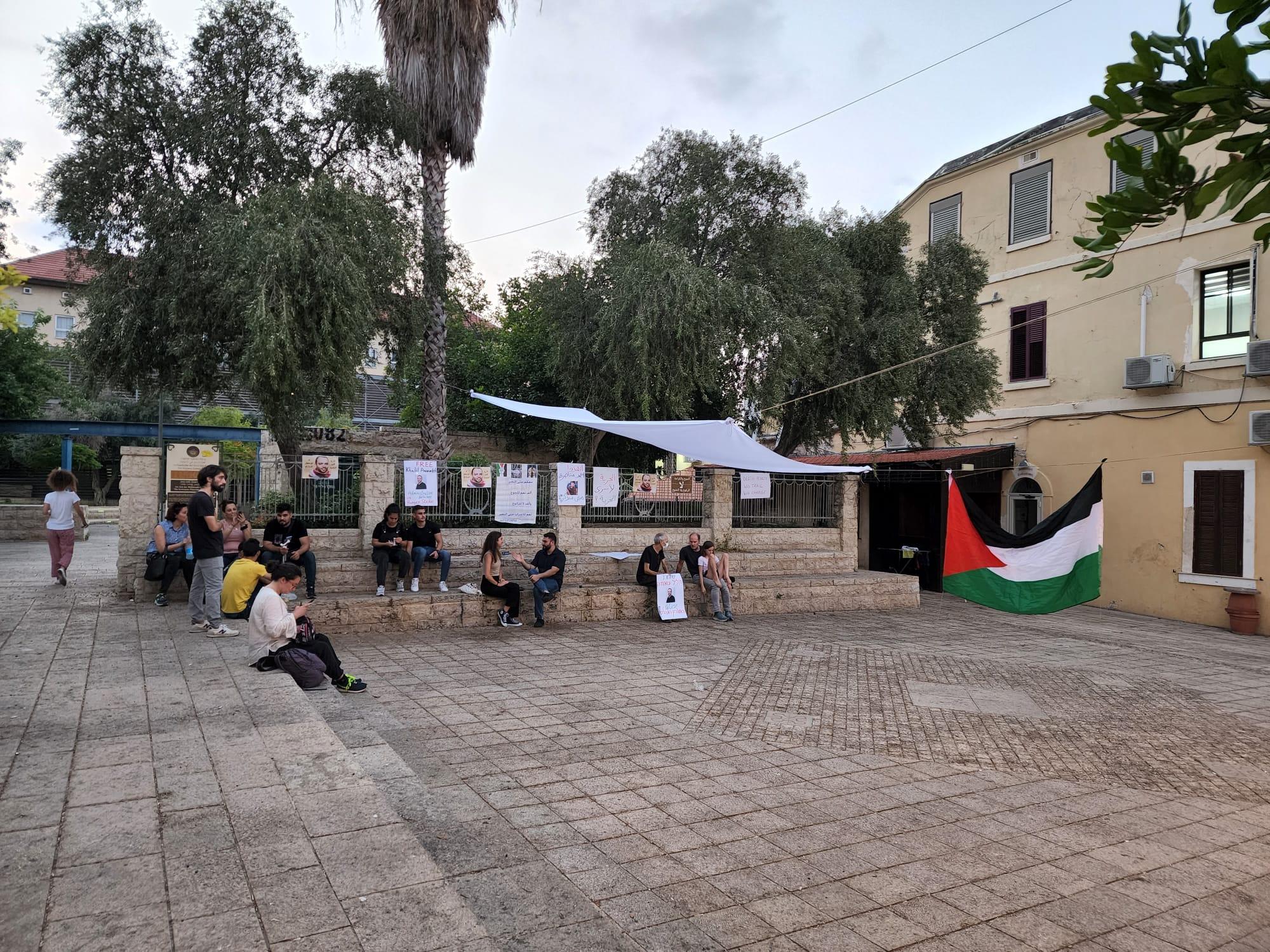 حيفا: انطلاق نشاطات خيمة الاعتصام الداعمة للأسرى الفلسطينيين