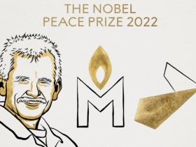 "نوبل" للسلام للبيلاروسي أليس بيالباتسكي ولمنظمتين إنسانيتين من أوكرانيا وروسيا