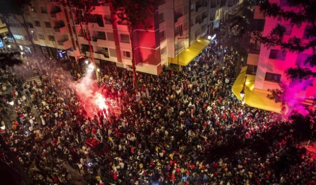 احتفالات عربيّة مغربيّة احتفاءً بالتأهّل التاريخيّ على حساب إسبانيا في مونديال قطر