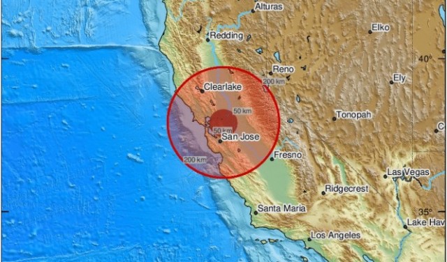 زلزال بقوة 6,4 درجات قبالة سواحل كاليفورنيا 