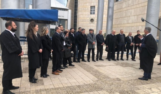 الناصرة: محامون يتظاهرون ضد خطة إضعاف جهاز القضاء