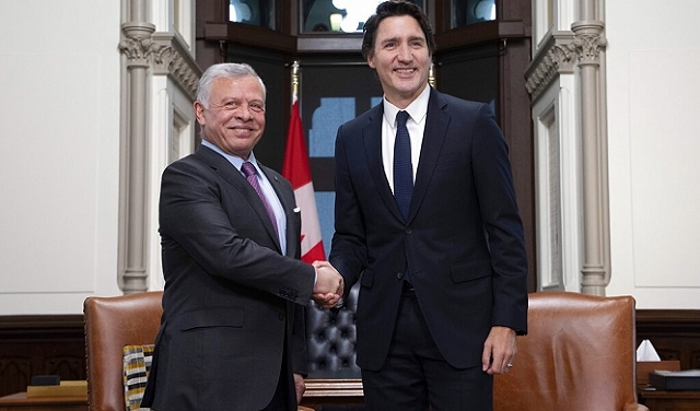 الملك عبد الله ورئيس وزراء كندا يبحثان تعزيز التعاون وتطوير العلاقات