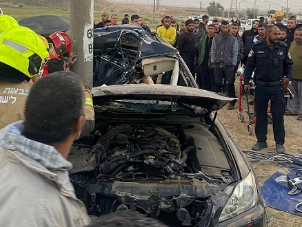 النقب: مصرع شاب وإصابة آخر بحادث طرق قرب تل السبع