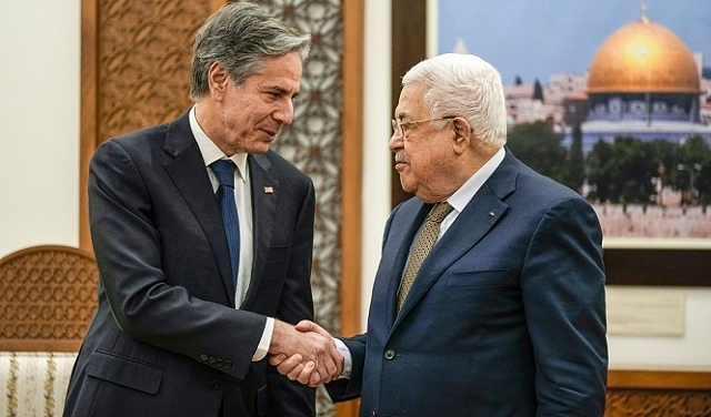 عباس وبلينكن يبحثان وقف الممارسات الإسرائيلية أحادية الجانب