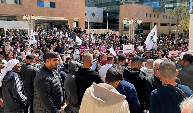 مظاهرة حاشدة ضد هدم المنازل في النقب