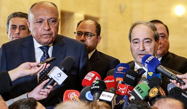 وزير الخارجية السوري يلتقي نظيره المصري في القاهرة