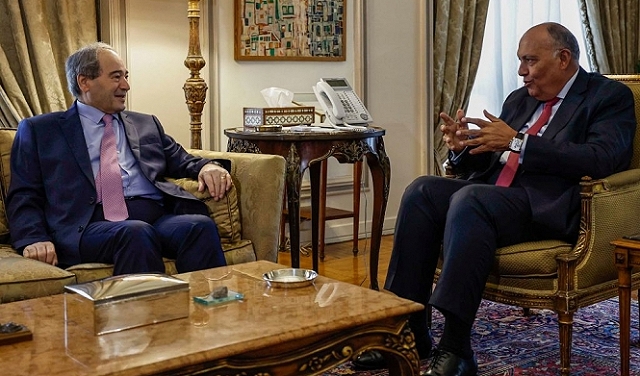 وزيرا خارجية النظامين السوري والمصري يبحثان تعزيز العلاقات الثنائية