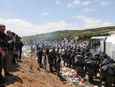 الجولان المحتلّ: إصابات إثر قمع الشرطة احتجاجا ضدّ مخطط مصادرة الأراضي
