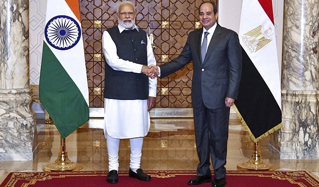 السيسي ومودي يرفعان العلاقات الهندية المصرية لمستوى 