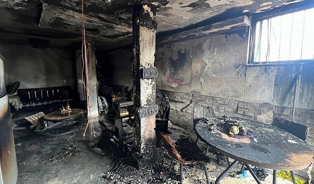 إصابة خطيرة جراء حريق داخل منزل في رهط