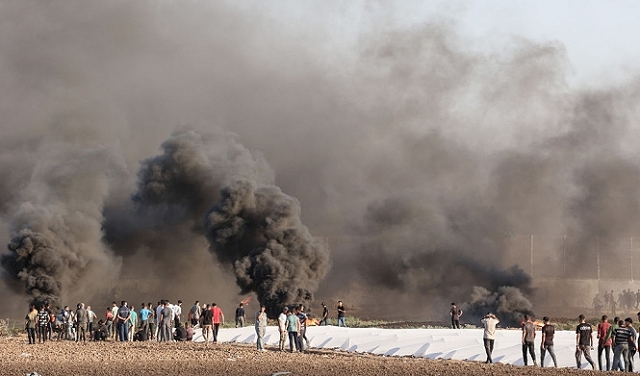 إصابات في قمع الاحتلال تظاهرات شرقي غزة تنديدا باقتحام الأقصى