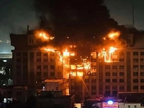 مصر: حريق هائل بمقر مديرية الأمن في الإسماعيلية