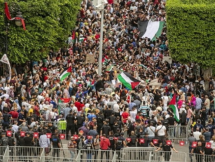 مظاهرات حاشدة في بلدان عربية التحاما مع غزة وتنديدا بالعدوان الإسرائيلي