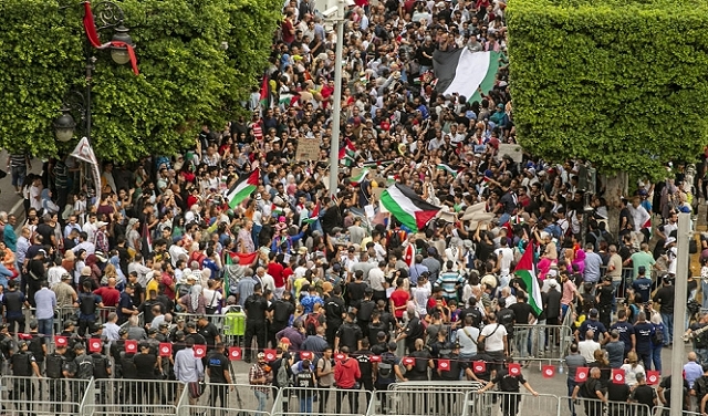 مظاهرات حاشدة في بلدان عربية التحاما مع غزة وتنديدا بالعدوان الإسرائيلي