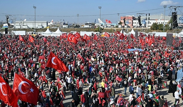 مئات الآلاف يحتشدون في إسطنبول نصرة لغزة.. إردوغان: 