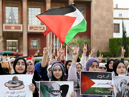 مظاهرات حاشدة في المغرب نصرة لغزّة