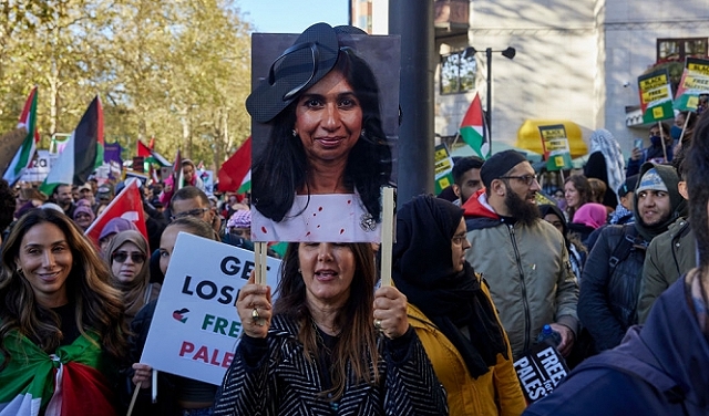 مسيرات لندن المؤيدة لفلسطين تطيح بوزيرة الداخلية البريطانية