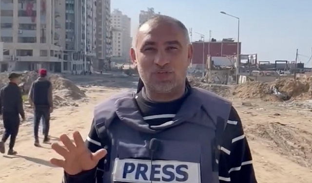 شبكة التلفزيون العربي تدين اعتقال الزميل محمد عرب في مستشفى الشفاء بغزة