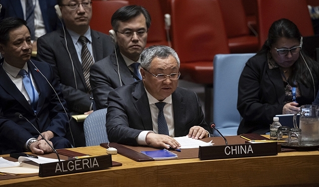 الصين تنتقد الفيتو الأميركي: السلام الدائم في الشرق الأوسط متعلق بإقامة دولة فلسطينية