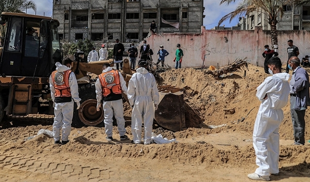 غزة: انتشال 73 شهيدا إضافيا من المقبرة الجماعية في مجمع ناصر الطبي