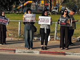 وقفة احتجاجيّة ضدّ الحرب على غزة في كفر قاسم