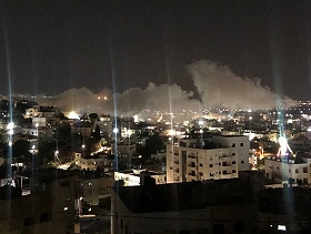 قصف إسرائيلي بواسطة طائرة حربية في مخيم جنين