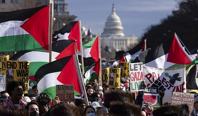 مناصرون لفلسطين يتجمعون في واشنطن لإحياء ذكرى حاضر أليم وماض أشد إيلاما