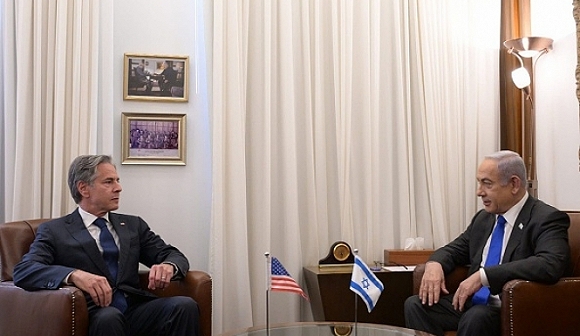 بلينكن يناقش مع قادة المعارضة الإسرائيلية وقف إطلاق النار في غزة